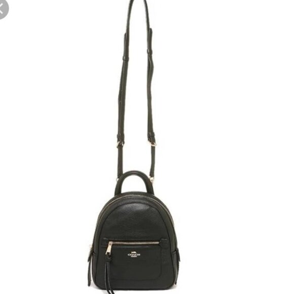 Coach Small Andi Black Pebbled Leather Backpack main image 8